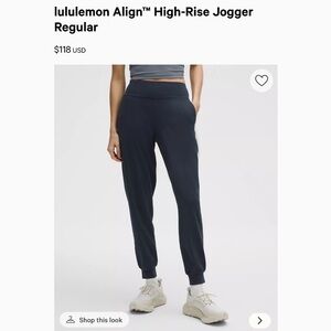 lululemon Align High Rise Jogger - True Navy, Size 10 Regular